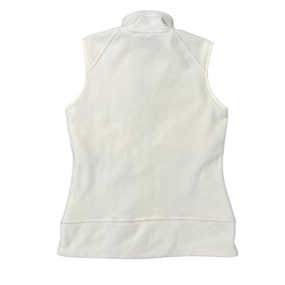 REI Zip Front Vest Women's Size Small Off White Fleece Zip Pockets - Picture 2 of 8